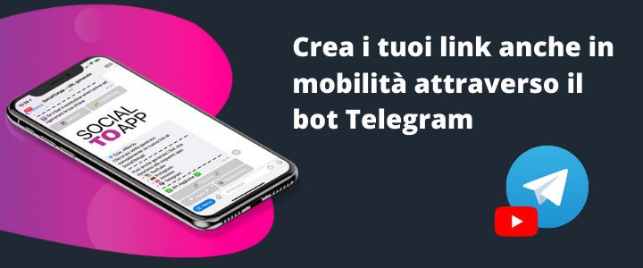 Come creare link o Url con deeplink con Bot Telegram per YouTube su iOS, Android, pc, mac